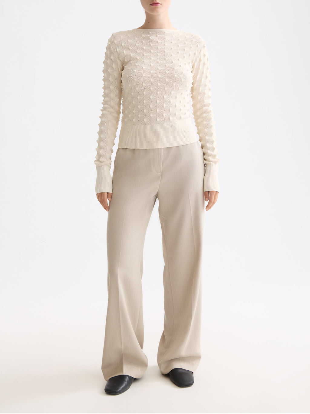 textured stitch pullover