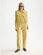 Slash Neck Pullover full model shot showing overall fit by Scotch & Soda