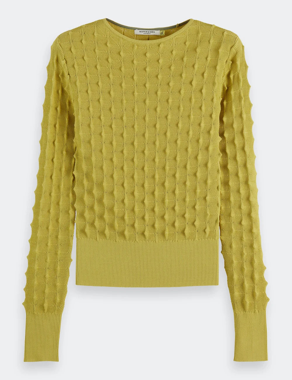 Slash Neck Pullover flat lay back view by Scotch & Soda