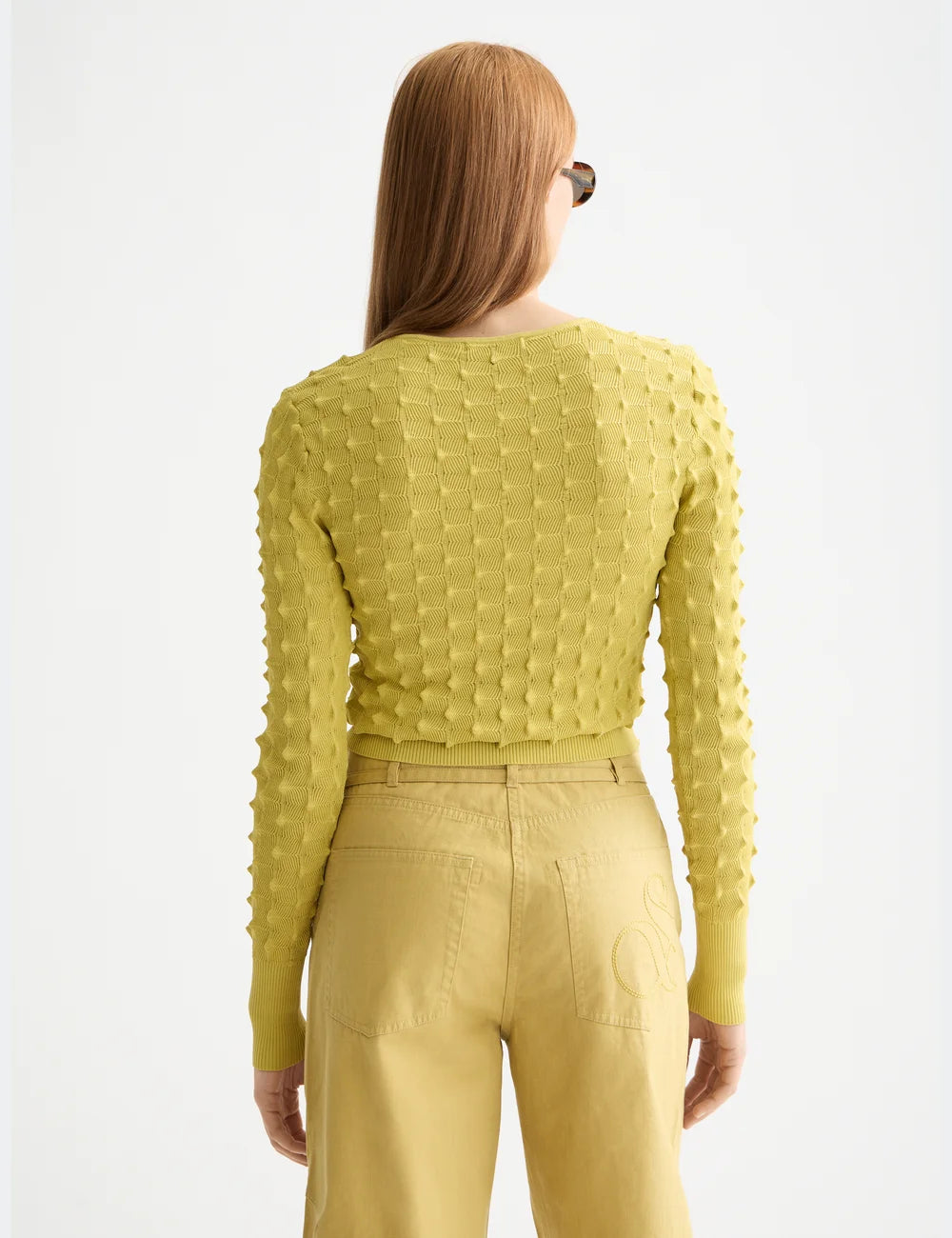 Slash Neck Pullover detail shot showing fabric and craftsmanship by Scotch & Soda