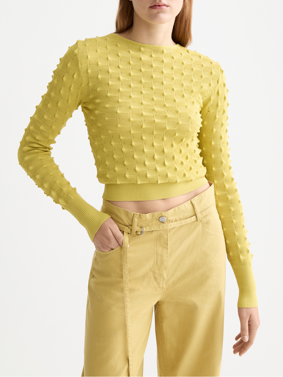 textured stitch pullover