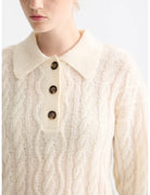 Cable Stitch Pullover detail shot showing fabric and craftsmanship by Scotch & Soda