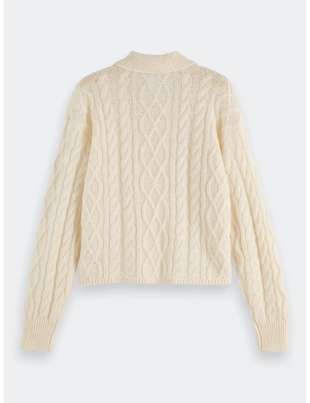Cable Stitch Pullover flat lay back view by Scotch & Soda