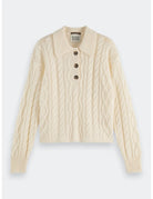 Cable Stitch Pullover flat lay front view by Scotch & Soda