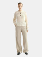 Cable Stitch Polo Neck Pullover - Scotch & Soda