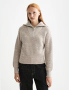 Half Zip Pullover close-up on model showing fit and detail by Scotch & Soda