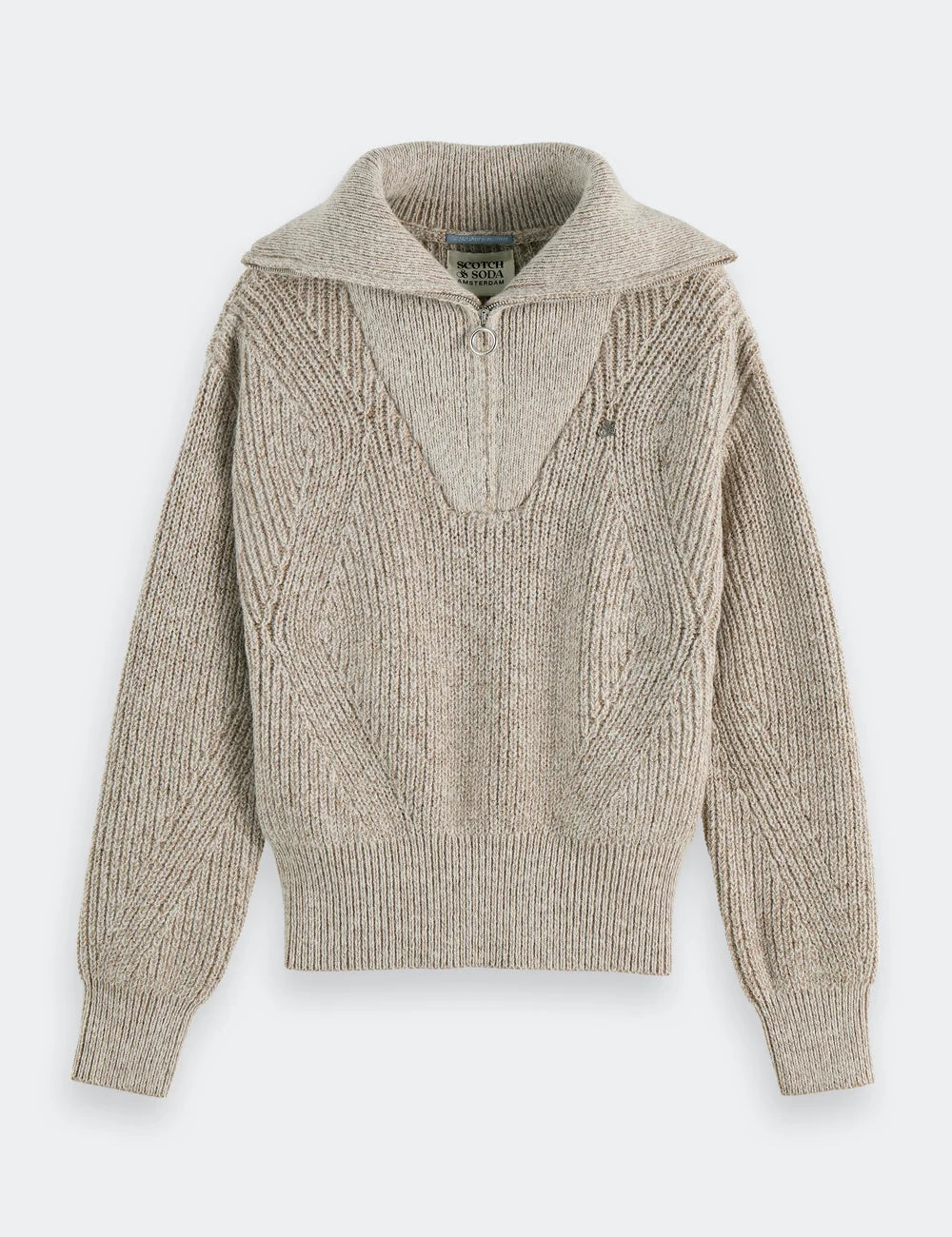 Half Zip Pullover flat lay front view by Scotch & Soda