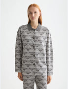 Jacquard Knitted Jacket close-up on model showing fit and detail by Scotch & Soda