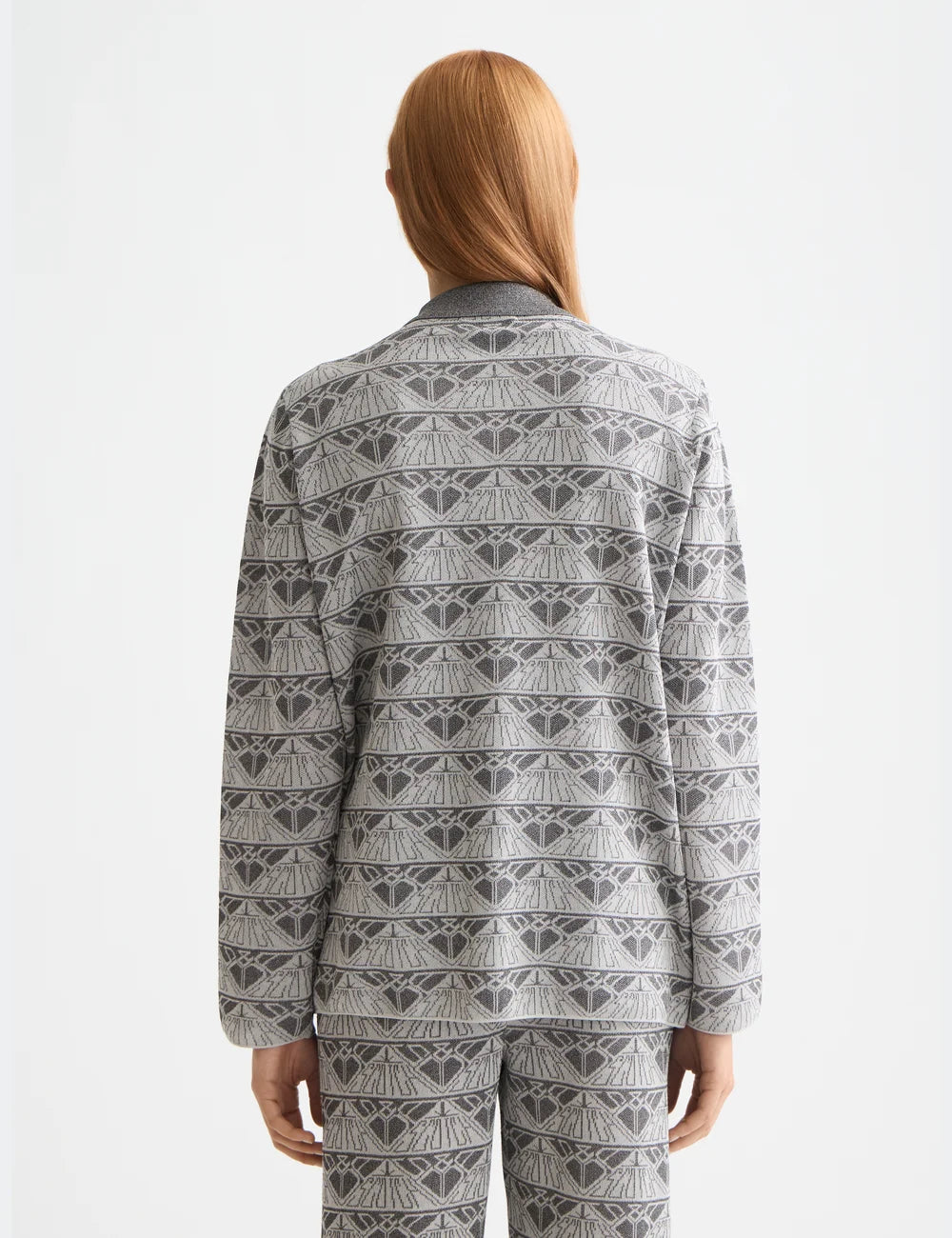 Jacquard Knitted Jacket detail shot showing fabric and craftsmanship by Scotch & Soda