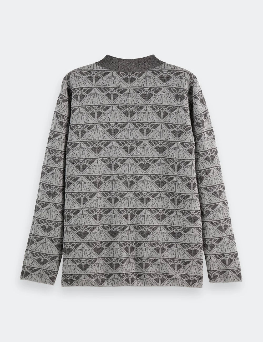 Jacquard Knitted Jacket flat lay back view by Scotch & Soda