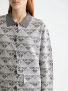 jacquard-knitted-jacket detail shot by Scotch & Soda