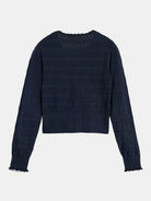 pointelle-knitted-cardigan back view by Scotch & Soda