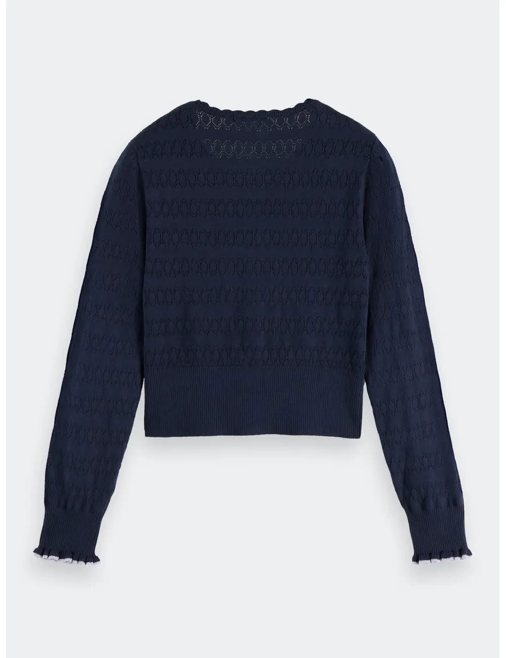 Knitted Cardigan flat lay back view by Scotch & Soda