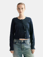 pointelle-knitted-cardigan side view by Scotch & Soda