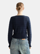 pointelle-knitted-cardigan detail shot by Scotch & Soda