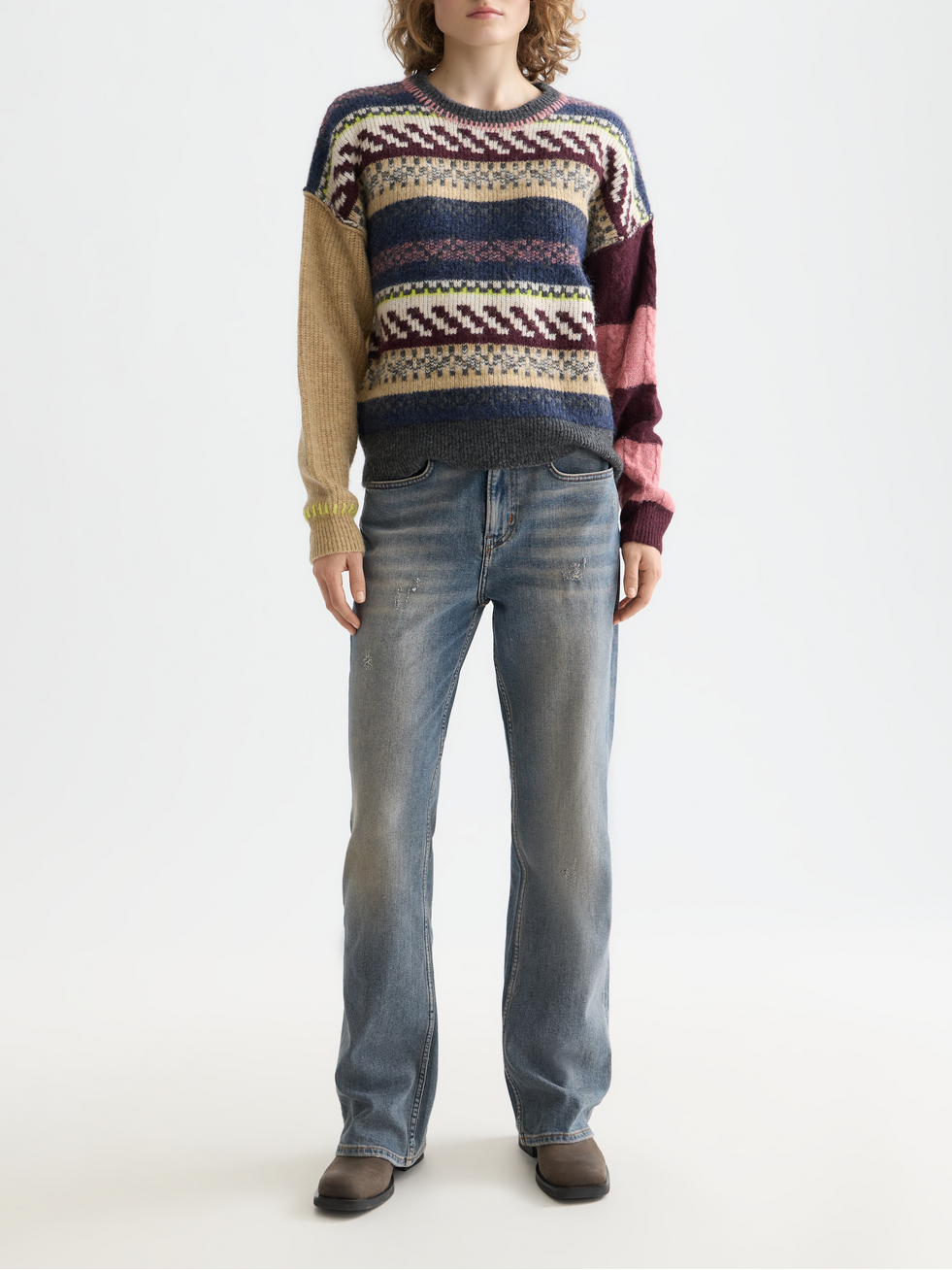 Blocked Fair Isle pullover