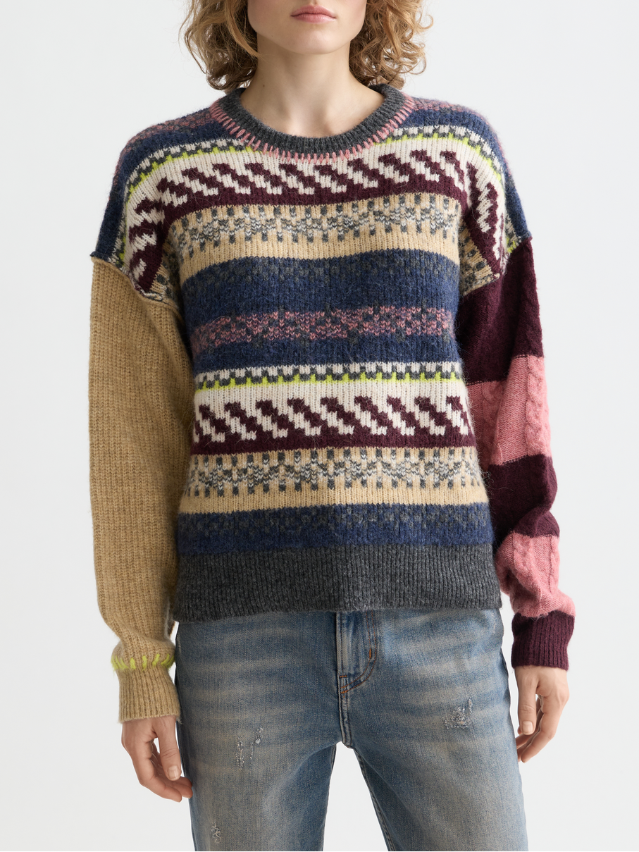 Blocked Fair Isle pullover