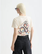 The 40th Anniversary Washed Artwork Regular Fit T-shirt detail shot of fabric and craftsmanship by Scotch & Soda