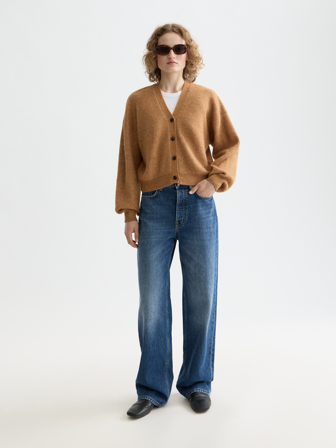 Essentials fuzzy relaxed cardigan