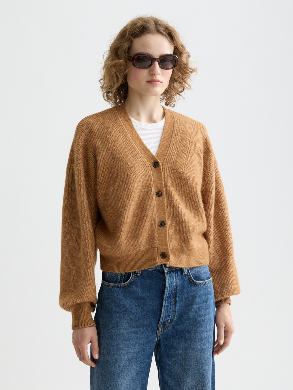 Essentials fuzzy relaxed cardigan