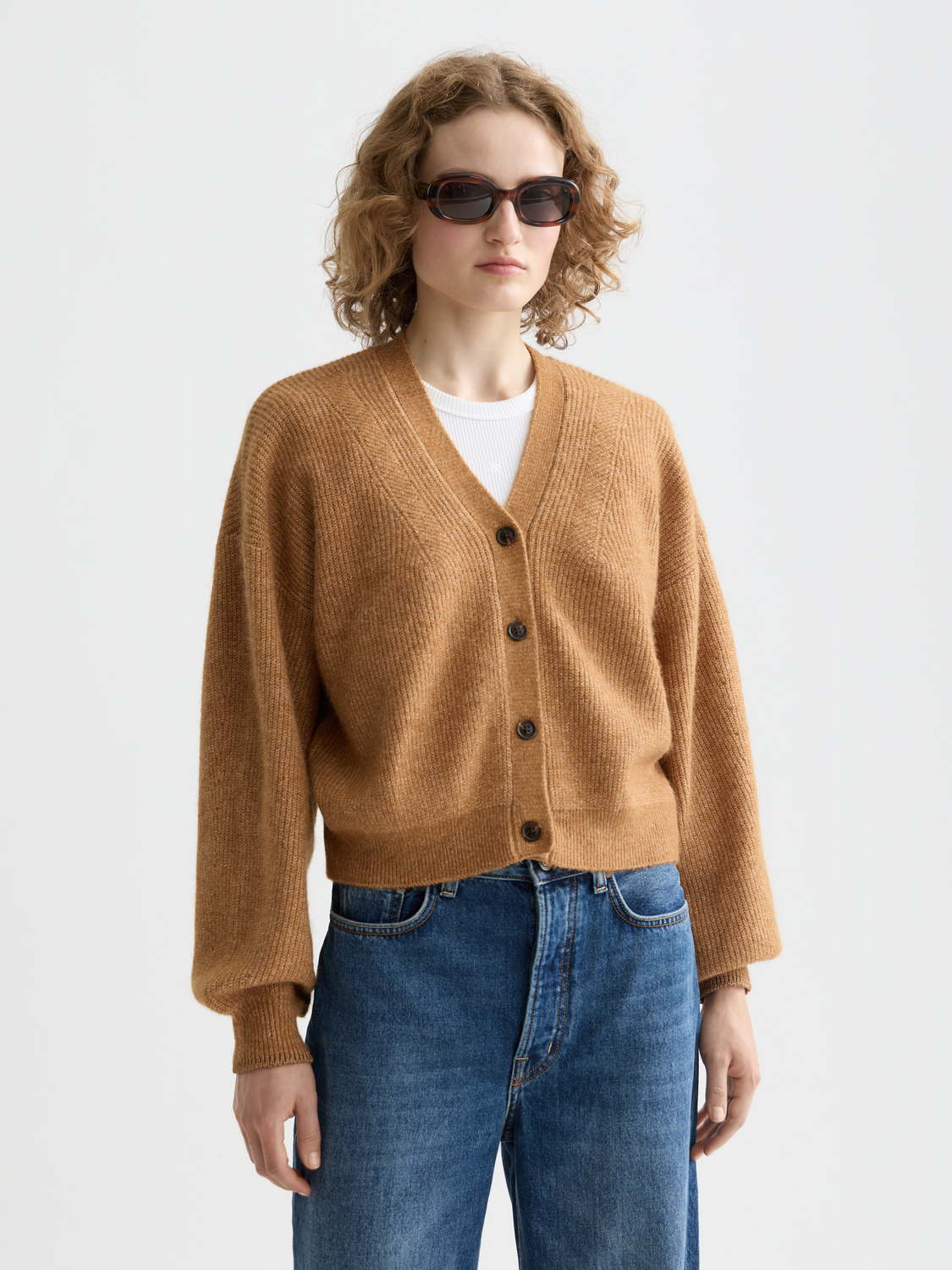 Essentials fuzzy relaxed cardigan