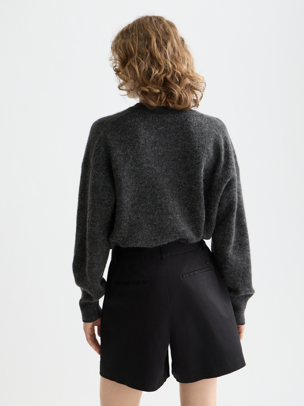 Essentials fuzzy crewneck pullover