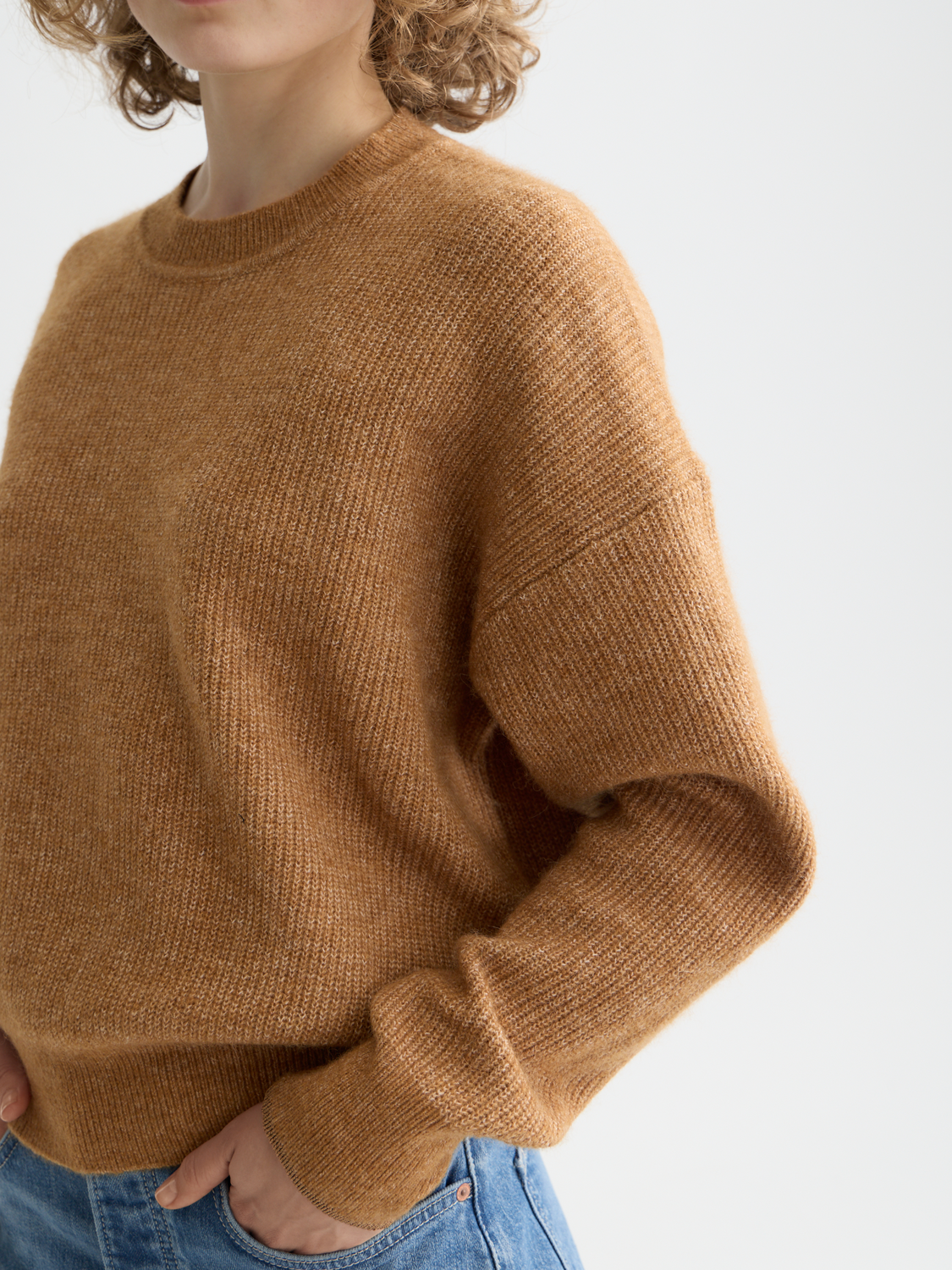 Essentials fuzzy crewneck pullover