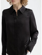 Core Viscose Satin Shirt detail shot of fabric and craftsmanship by Scotch & Soda