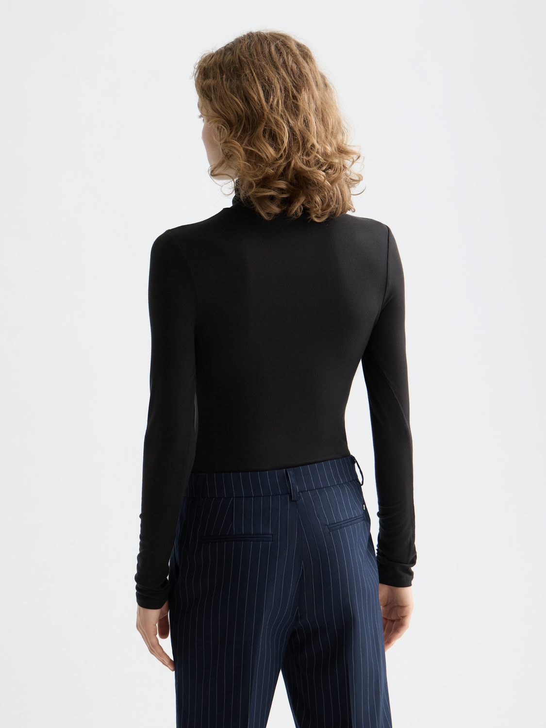 Essentials roll up neck long sleeve top