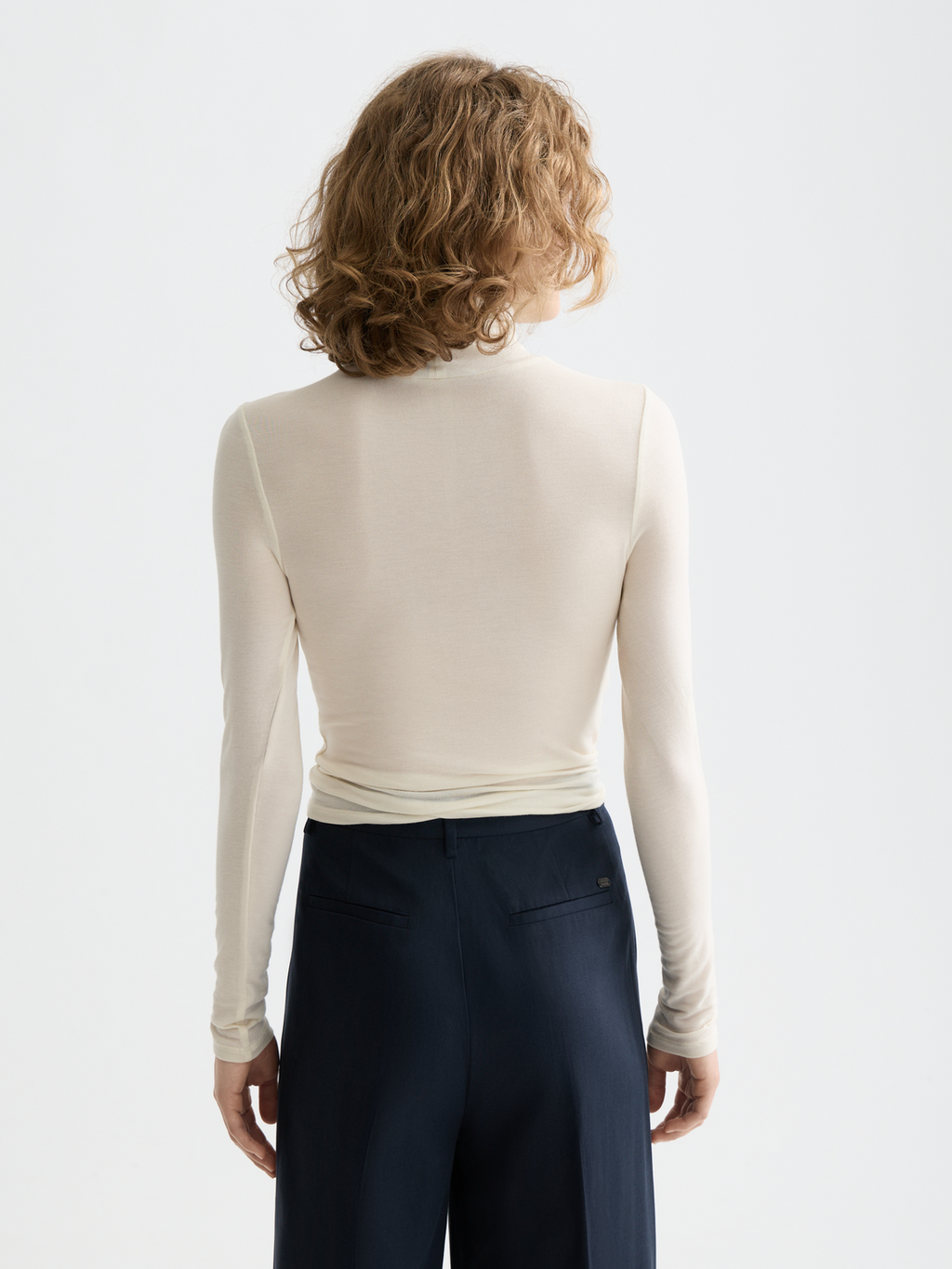 Essentials roll up neck long sleeve top