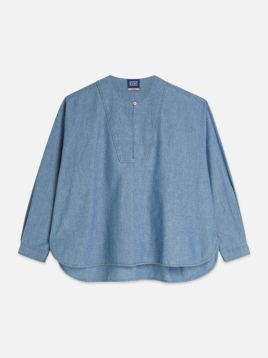 Denim bib shirt