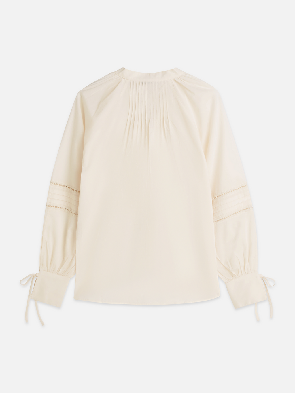 Cotton voile pleated blouse