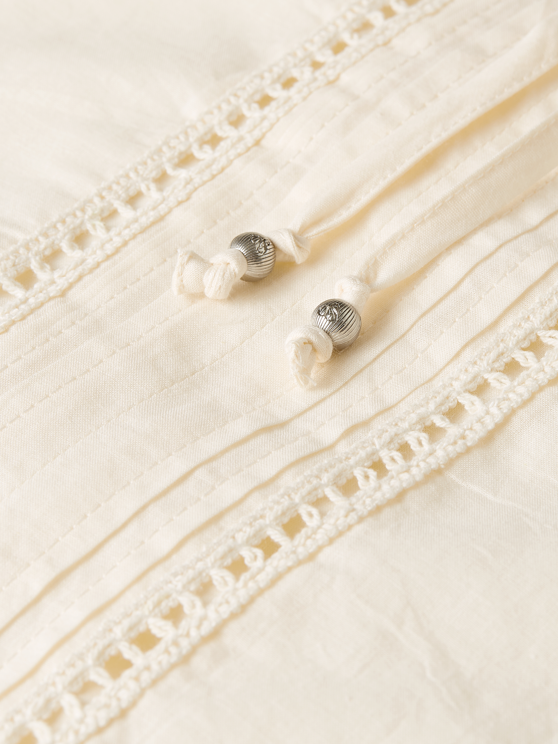 Cotton voile pleated blouse