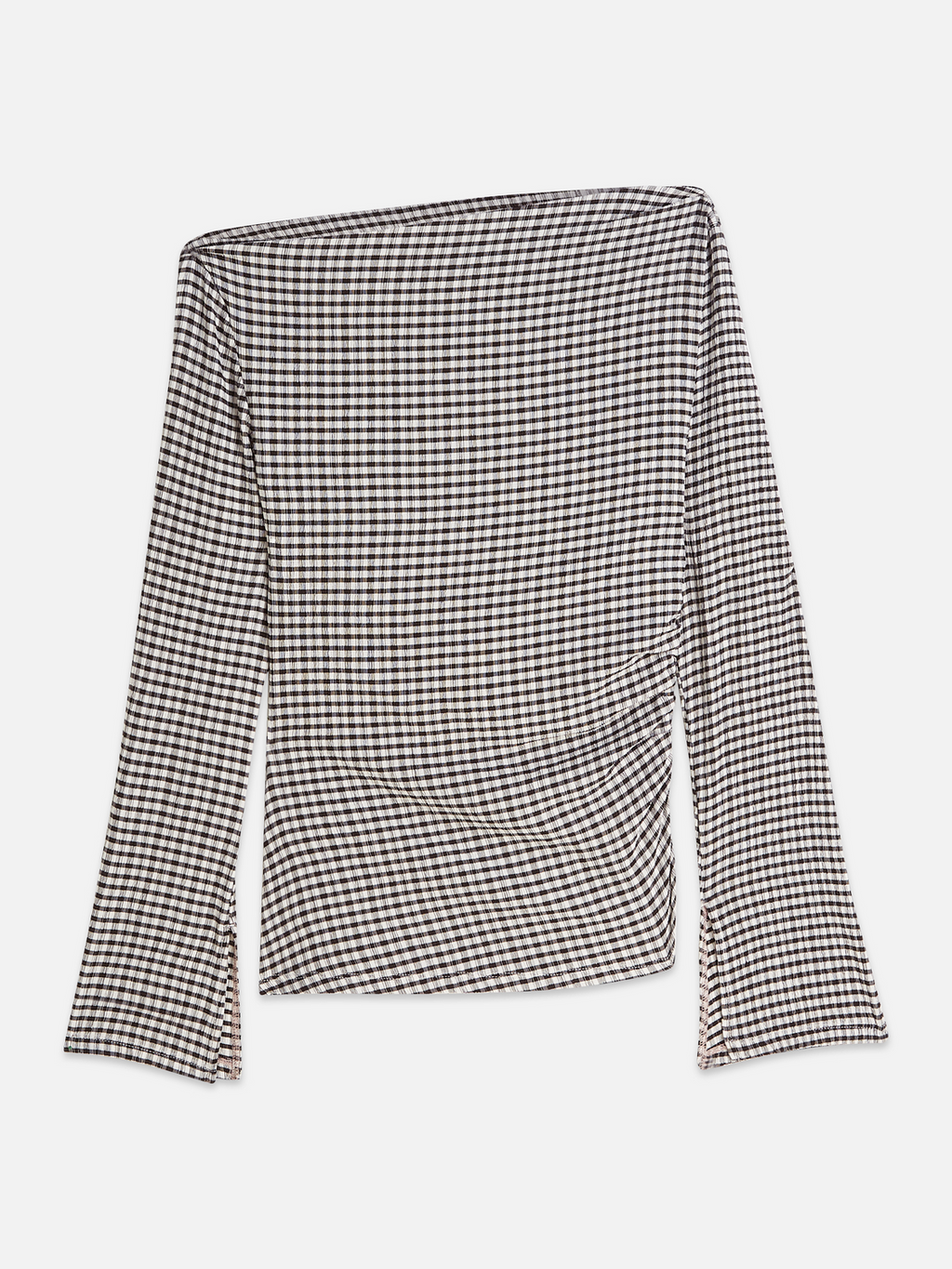Gingham long sleeve top