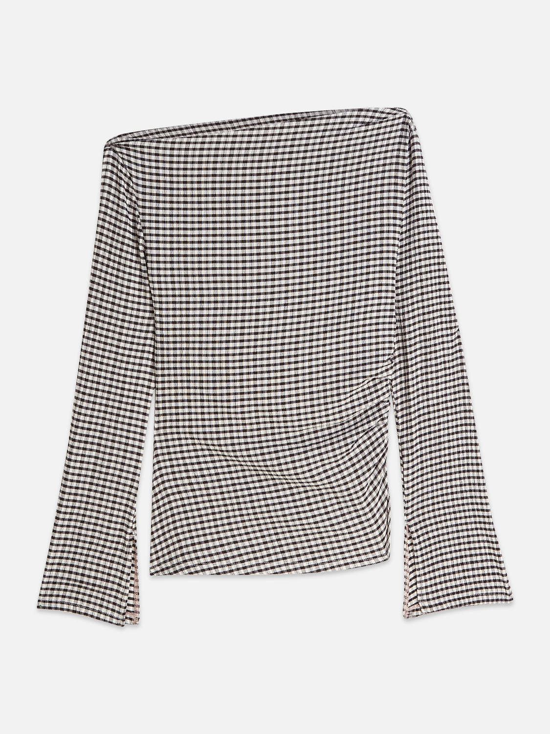 Gingham long sleeve top
