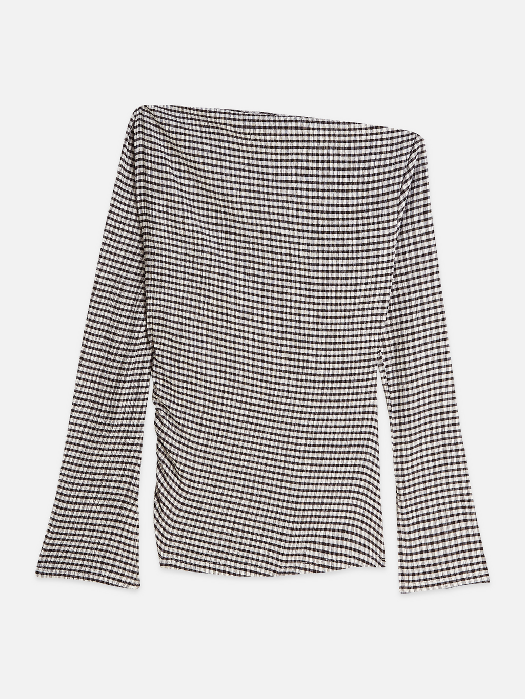 Gingham long sleeve top