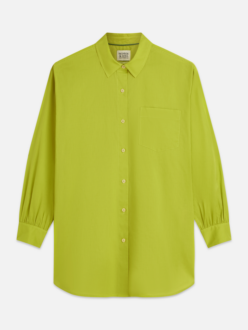 Cotton voile oversized shirt