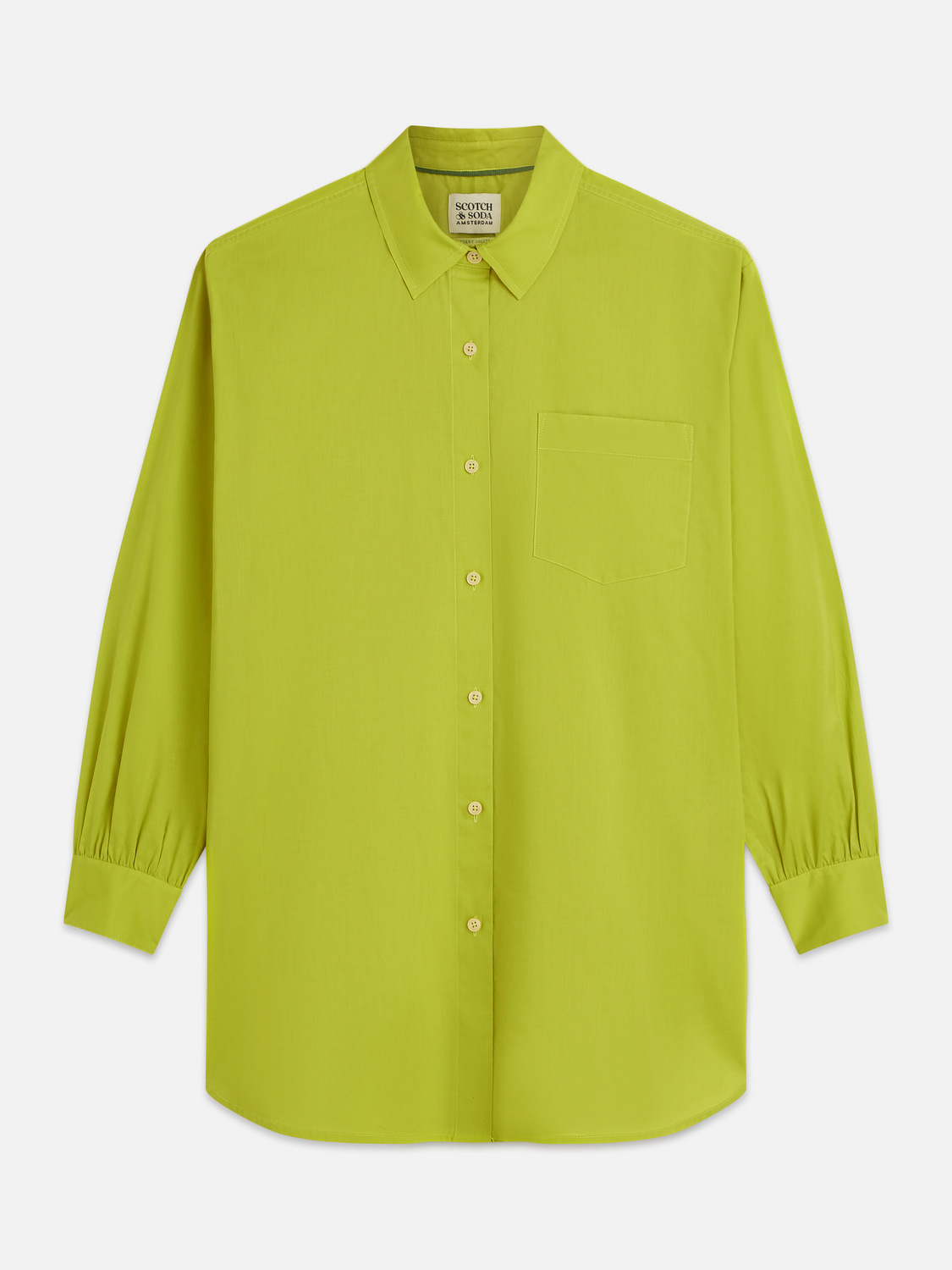 Cotton voile oversized shirt