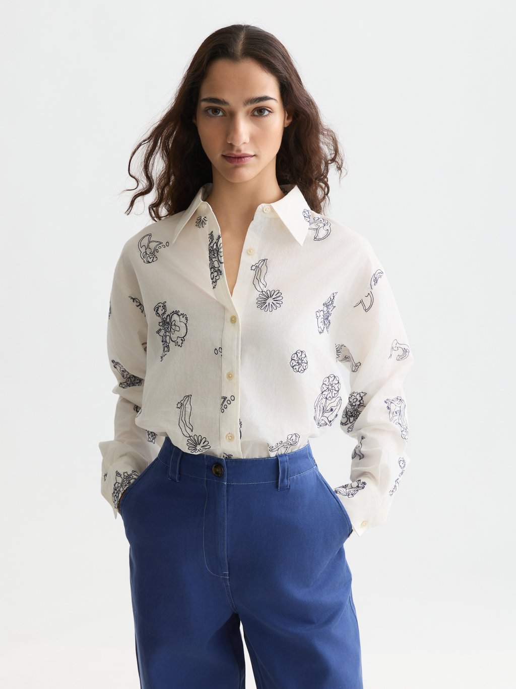 Embroidered relaxed shirt