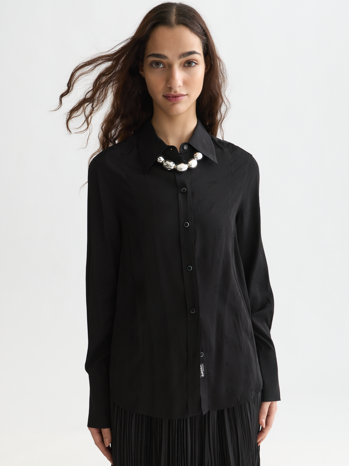 Jacquard tailored shirt