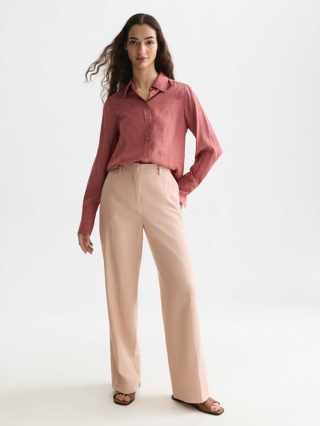 Jacquard tailored shirt