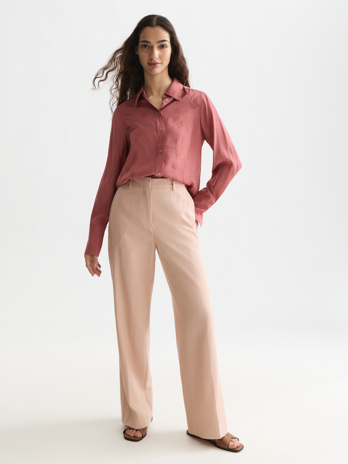 Jacquard tailored shirt