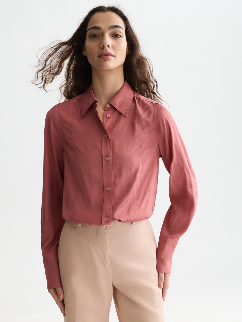 Jacquard tailored shirt