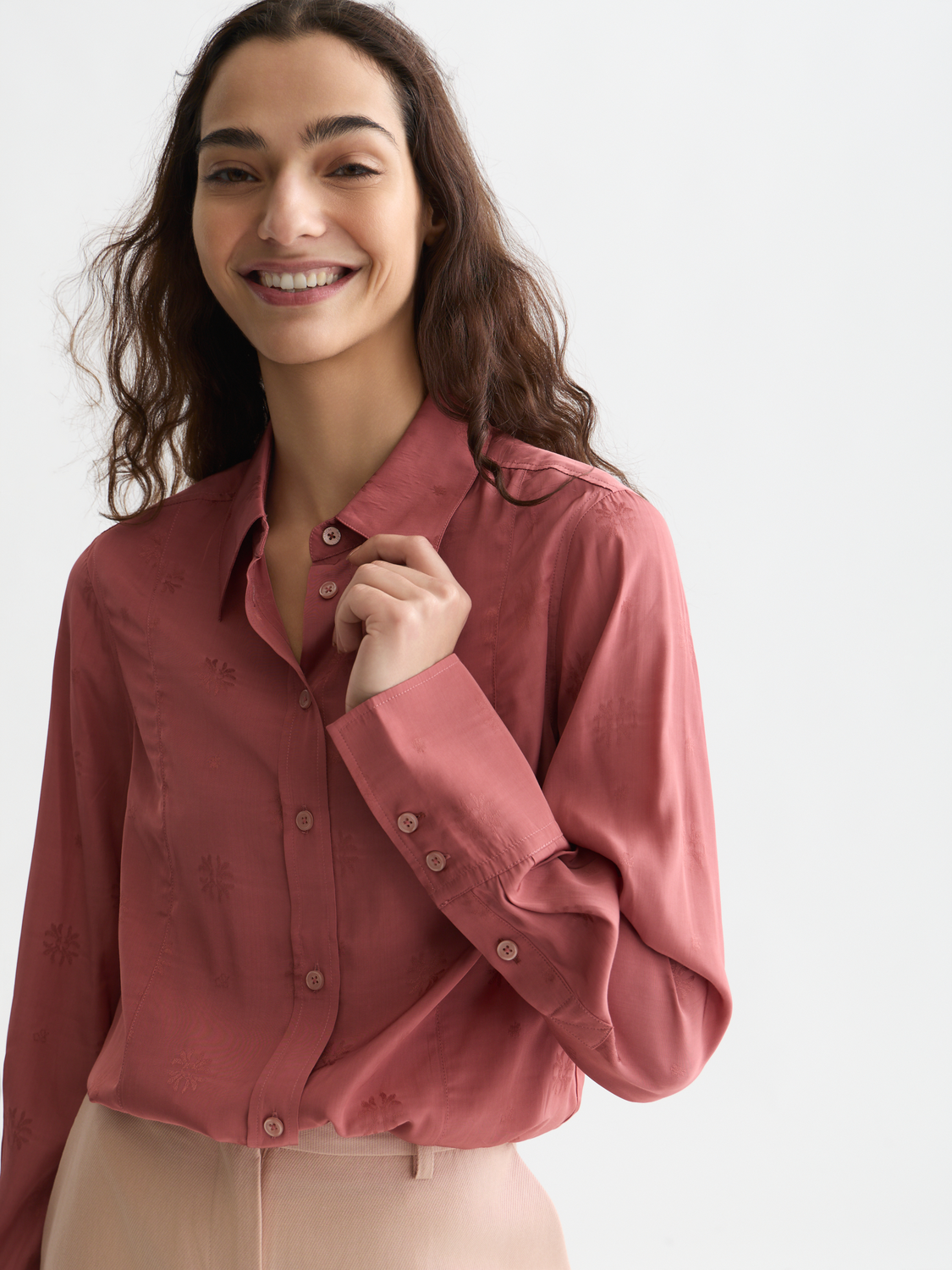 Jacquard tailored shirt