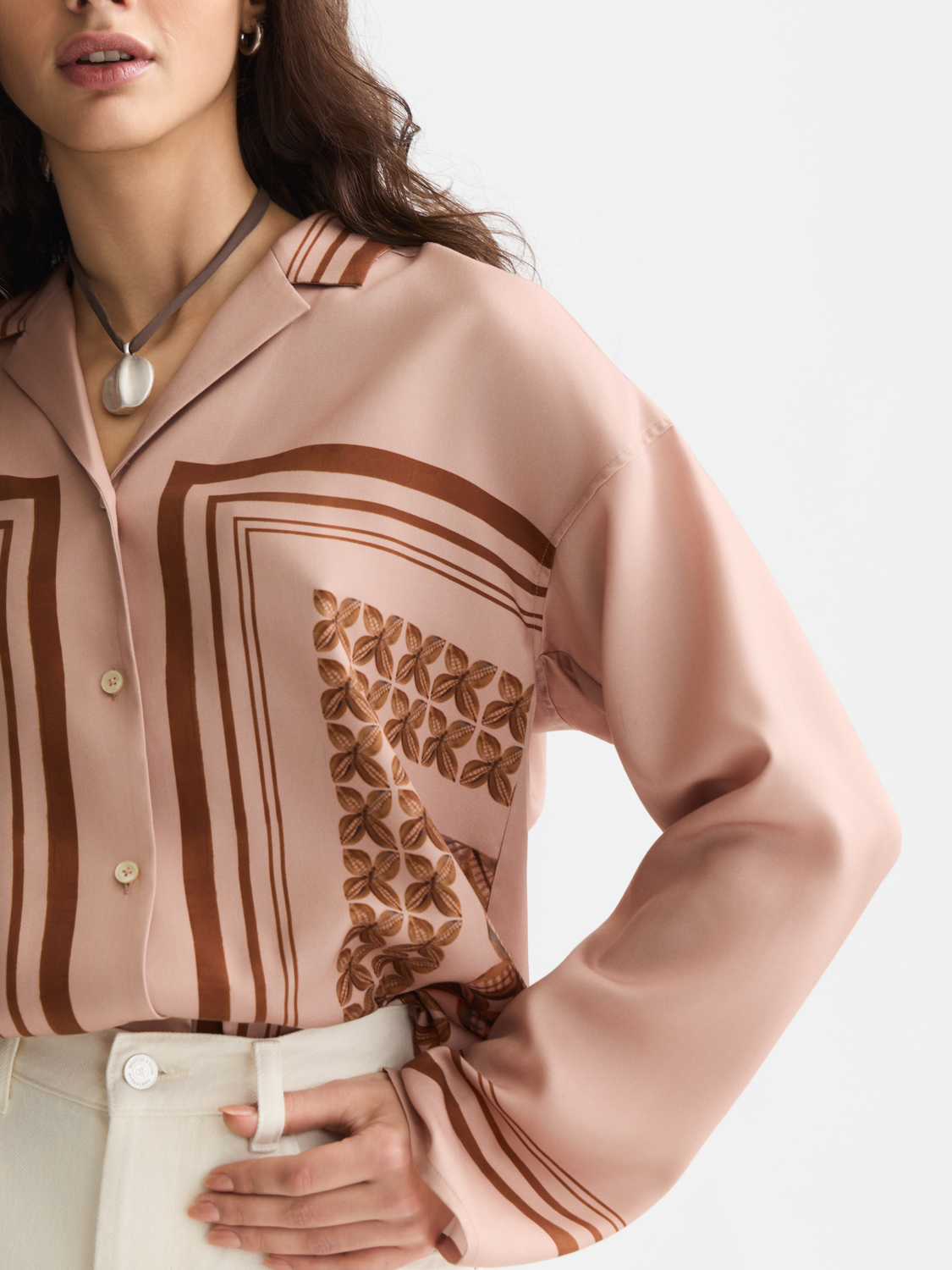 Placed print oversized shirt