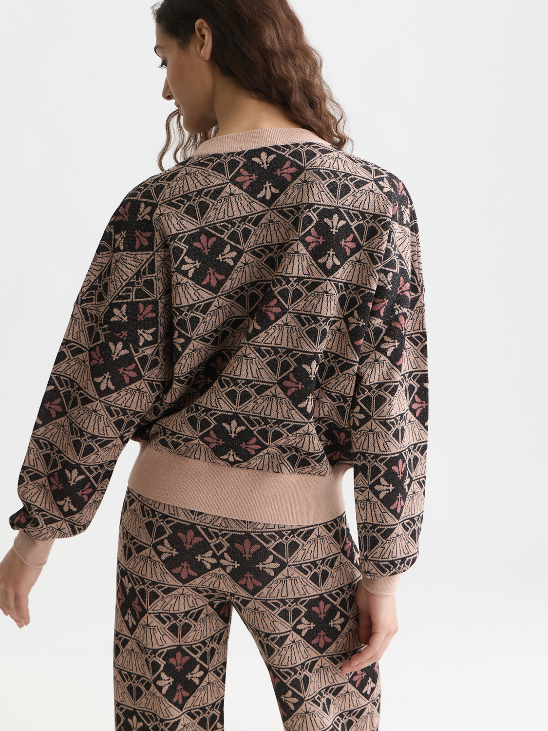 Monogram jacquard relaxed pullover