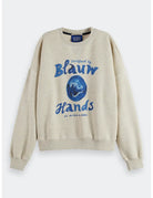 Washed Oversized Fit Sweatshirt flat lay front view by Scotch & Soda