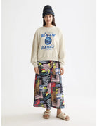 Washed Oversized Fit Sweatshirt full model shot showing overall fit by Scotch & Soda