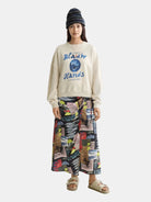 Washed Oversized Fit Sweatshirt With Graphic - Scotch & Soda