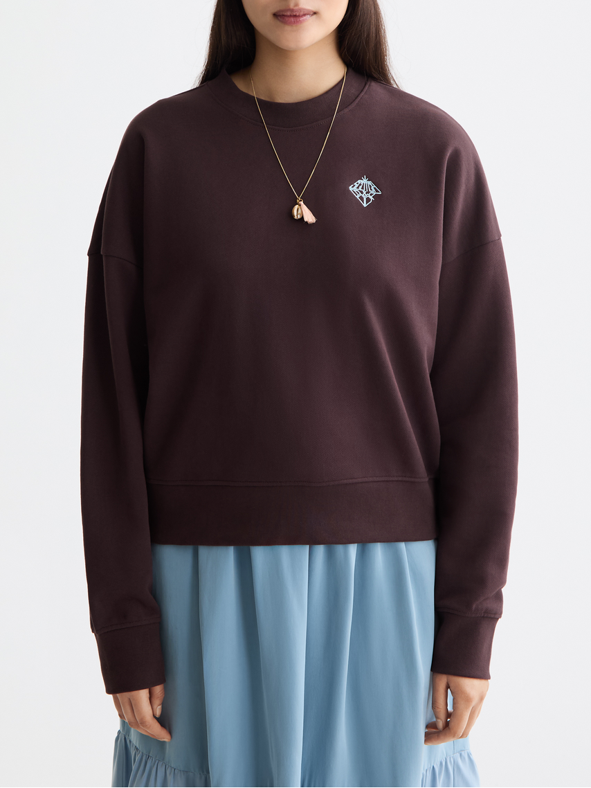 Embroidered logo sweatshirt